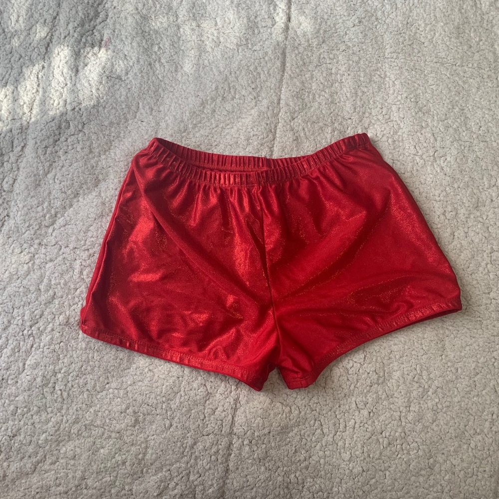 Chase red glittery cheer spanks
